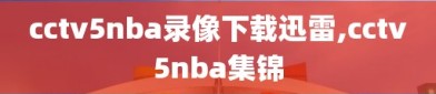 cctv5nba录像下载迅雷,cctv5nba集锦