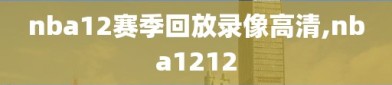 nba12赛季回放录像高清,nba1212